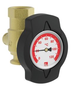 Thermometer valve with flow check valve (TKS)